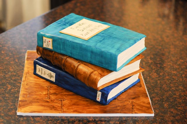 Stacked Birthday Book Cake